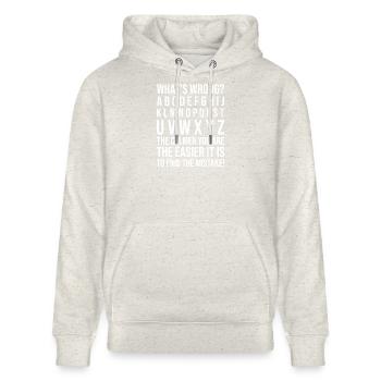 What's Wrong Funny teacher classroom - Stanley/Stella CRUISER Unisex Organic Hoodie - heather oatmeal - Front - Alina (178cm) & Michal (187cm)