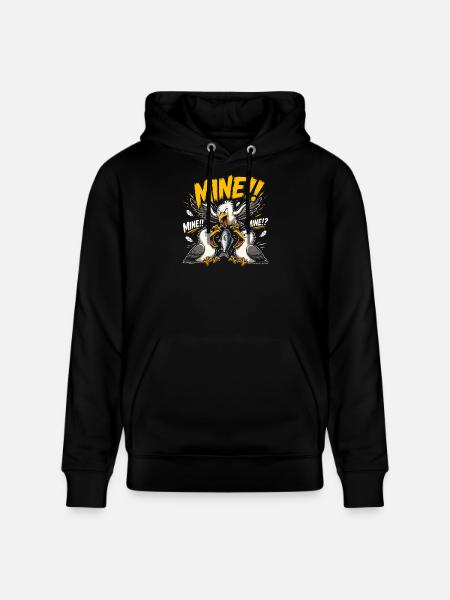 Möwenraub am Meer - Stanley/Stella Unisex Bio-Hoodie CRUISER  - Schwarz