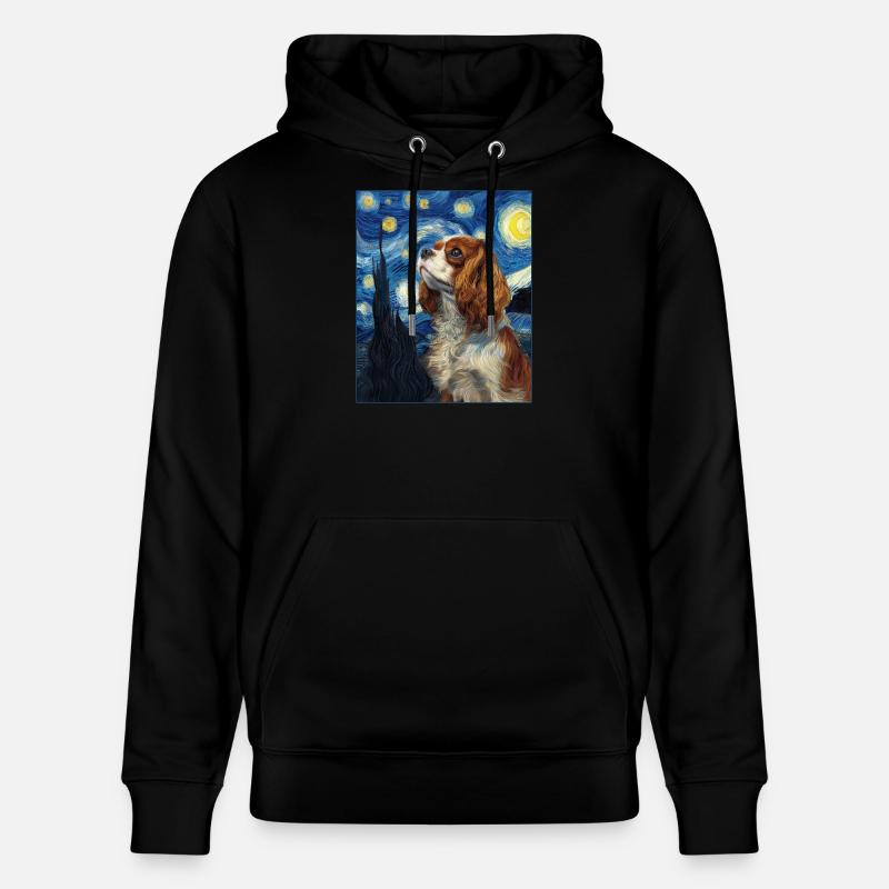 Cavalier King Charles Spaniel - Sweat à capuche bio CRUISER Stanley/Stella Unisexe - noir