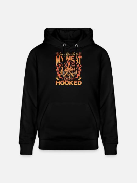 BBQ Grilling Meat Smoking Barbecue - Stanley/Stella Unisex Bio-Hoodie CRUISER  - Schwarz