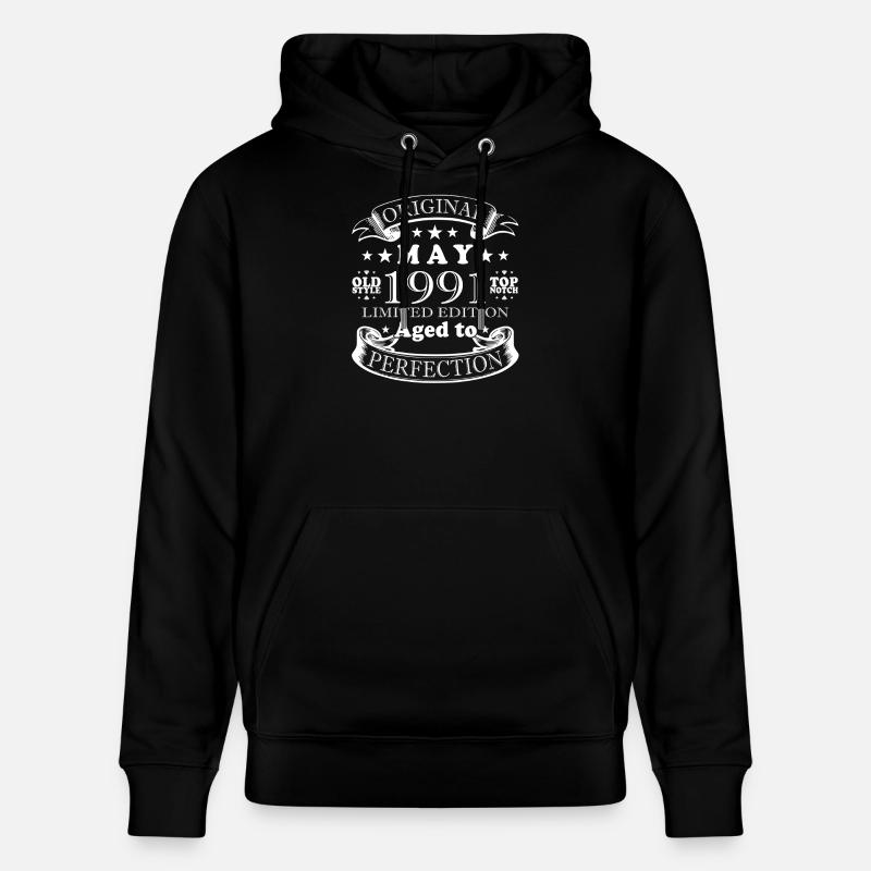 Mai 1991 - Sweat à capuche bio CRUISER Stanley/Stella Unisexe - noir