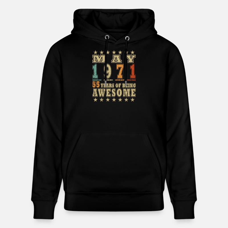 Mai 1971 – mai 1971 - Sweat à capuche bio CRUISER Stanley/Stella Unisexe - noir