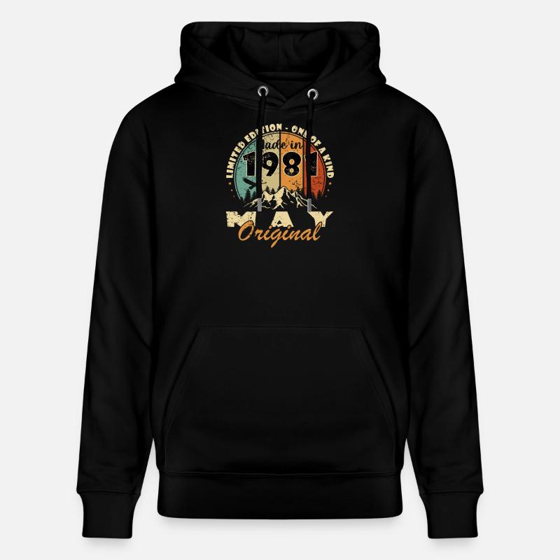 Mai 1981 - mai 1981 - Sweat à capuche bio CRUISER Stanley/Stella Unisexe - noir
