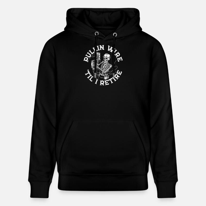 Skelett Technik Drahtwerk Elektriker Pullin Wire - Stanley/Stella Unisex Bio-Hoodie CRUISER - Schwarz