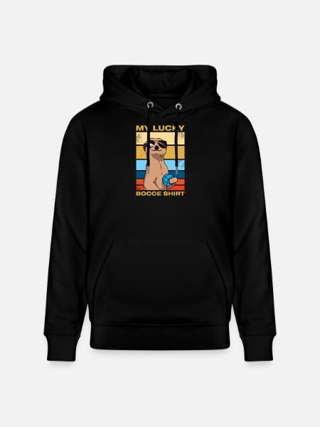 My lucky bocce petanque boules player - Stanley/Stella CRUISER Unisex Organic Hoodie - black
