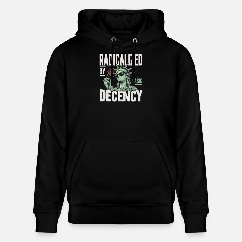 Radicalized by Decency Statue - Stanley/Stella Unisex Bio-Hoodie CRUISER  - Schwarz