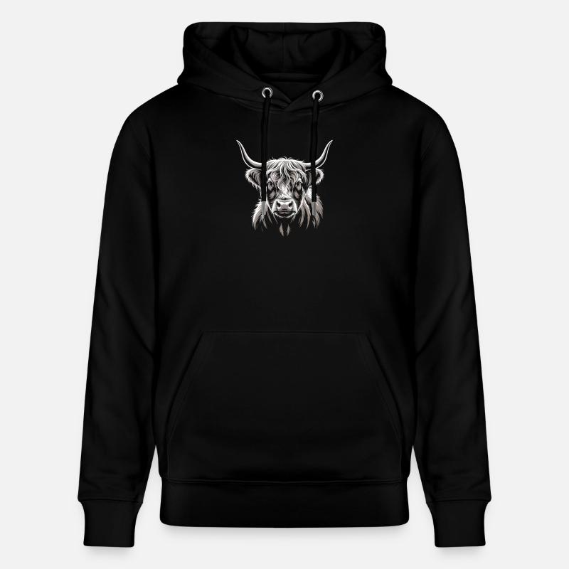 Bovins écossais des Highlands - Sweat à capuche bio CRUISER Stanley/Stella Unisexe - noir