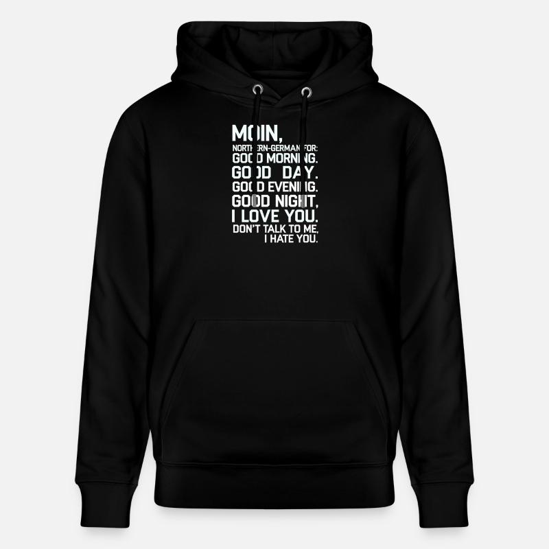 Moin Norddeutsch Gefühlsmix Design - Sweat à capuche bio CRUISER Stanley/Stella Unisexe - noir