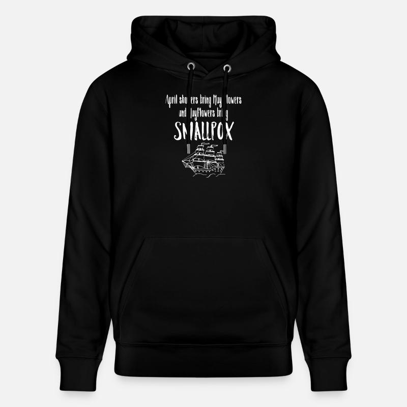 Mayflower Pocken-Satirisches Schiffsabschlag - Stanley/Stella Unisex Bio-Hoodie CRUISER - Schwarz