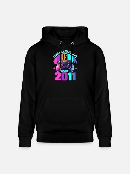 15th Birthday Young Girls - Stanley/Stella CRUISER Unisex Organic Hoodie - black