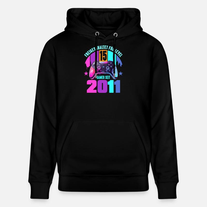 15e anniversaire, jeunes filles - Sweat à capuche bio CRUISER Stanley/Stella Unisexe - noir