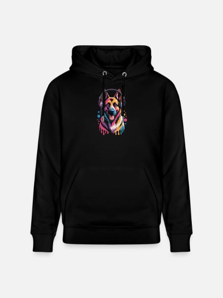 German Shepherd - Stanley/Stella CRUISER Unisex Organic Hoodie - black
