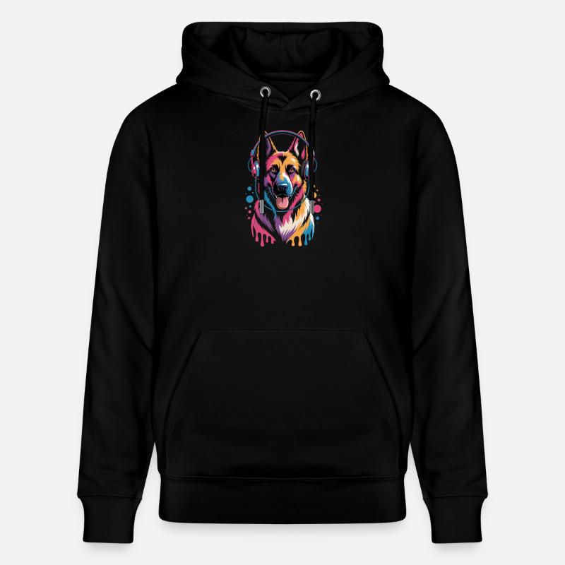 Deutscher Schäferhund - Stanley/Stella Unisex Bio-Hoodie CRUISER  - Schwarz