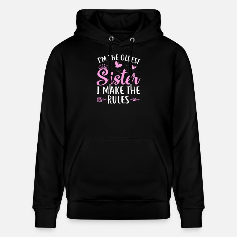Älteste Schwester regiert Pink - Stanley/Stella Unisex Bio-Hoodie CRUISER  - Schwarz