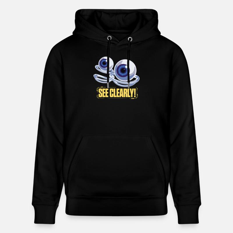 Voir clairement le graphique oculaire - Sweat à capuche bio CRUISER Stanley/Stella Unisexe - noir