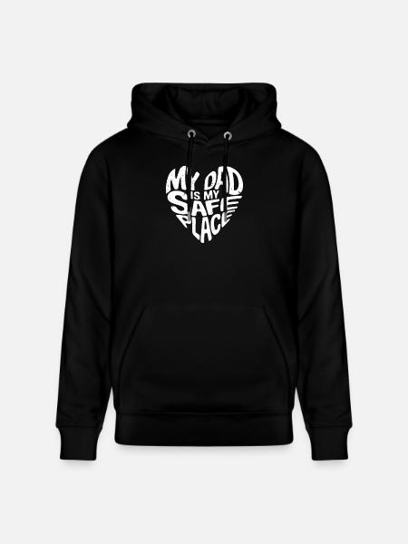 Mon père est mon refuge - Sweat à capuche bio CRUISER Stanley/Stella Unisexe - noir
