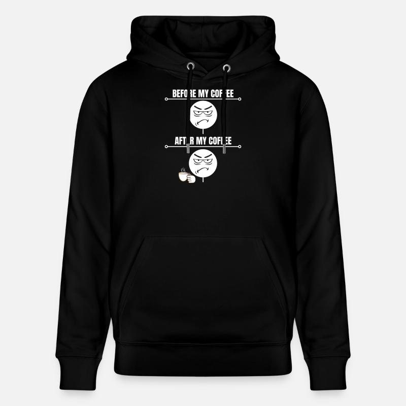 Grumpy Coffee Mood - Stanley/Stella CRUISER Unisex Organic Hoodie - black