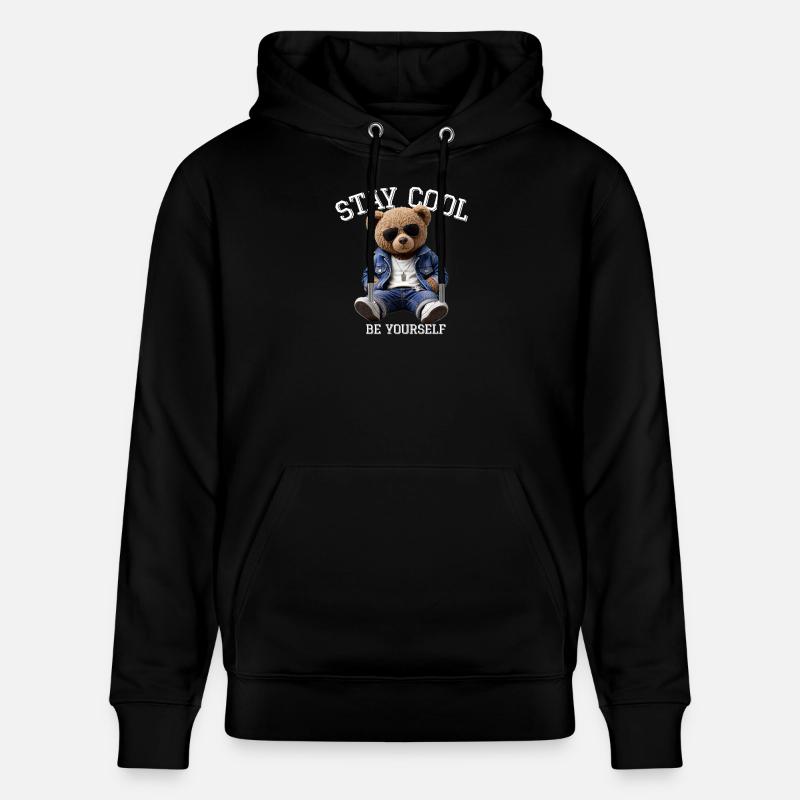 Reste calme, sois toi-même, Teddy - Sweat à capuche bio CRUISER Stanley/Stella Unisexe - noir