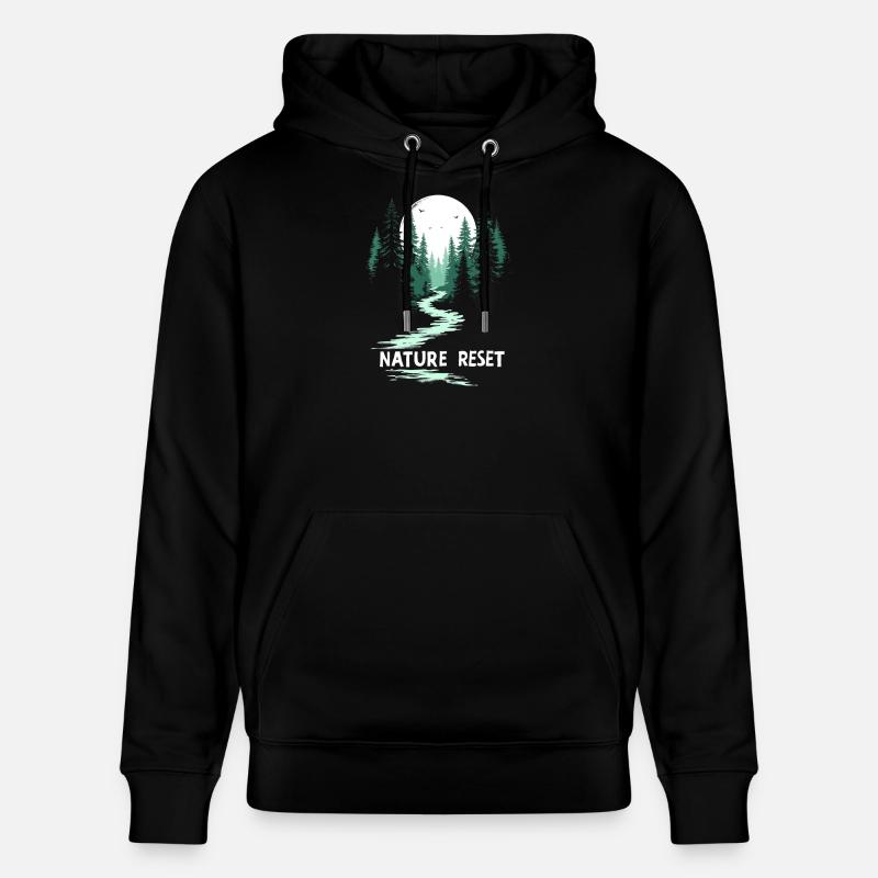 Errer lentement Marcher lentement Forêt - Sweat à capuche bio CRUISER Stanley/Stella Unisexe - noir