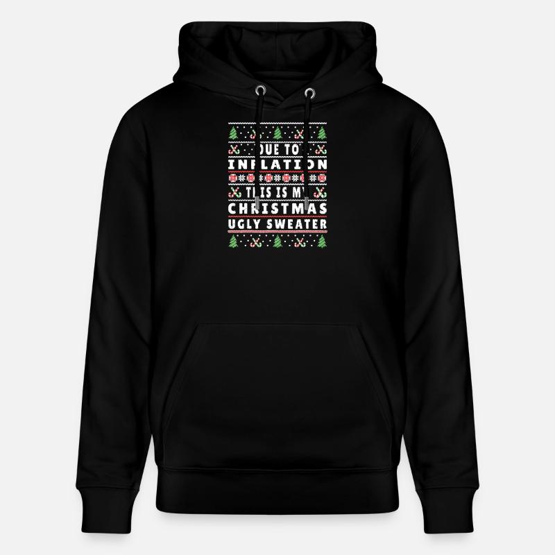 Inflation Weihnachten Hässlicher Pullover - Stanley/Stella Unisex Bio-Hoodie CRUISER  - Schwarz