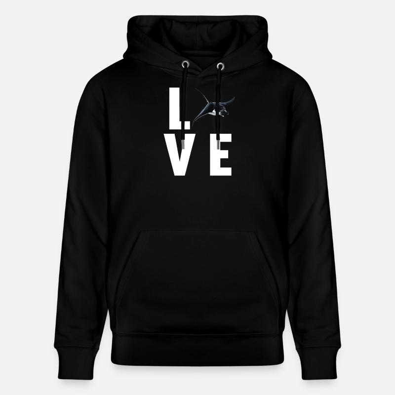 Rochen Mantarochen - Stanley/Stella Unisex Bio-Hoodie CRUISER - Schwarz