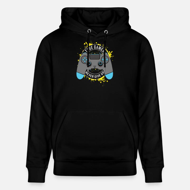 True Gamer - Ne jamais abandonner - Sweat à capuche bio CRUISER Stanley/Stella Unisexe - noir