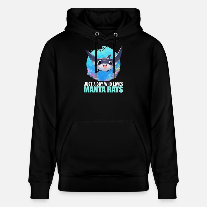 Raies Manta Raies - Sweat à capuche bio CRUISER Stanley/Stella Unisexe - noir