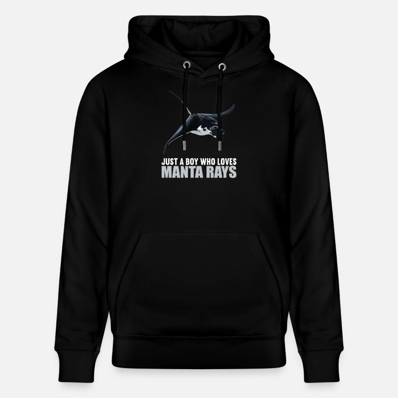 Raies Manta Raies - Sweat à capuche bio CRUISER Stanley/Stella Unisexe - noir