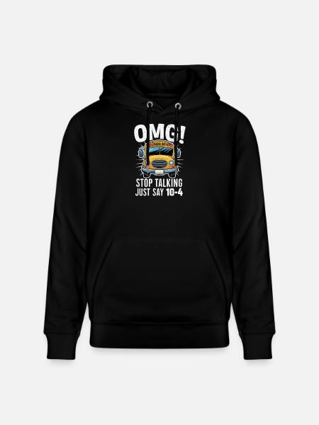 OMG Schulbus Spruch Illustration - Stanley/Stella Unisex Bio-Hoodie CRUISER  - Schwarz