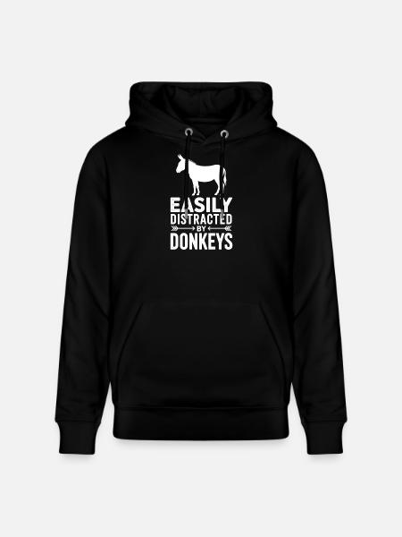Paroles d’âne Drôle cadeau d’âne - Sweat à capuche bio CRUISER Stanley/Stella Unisexe - noir