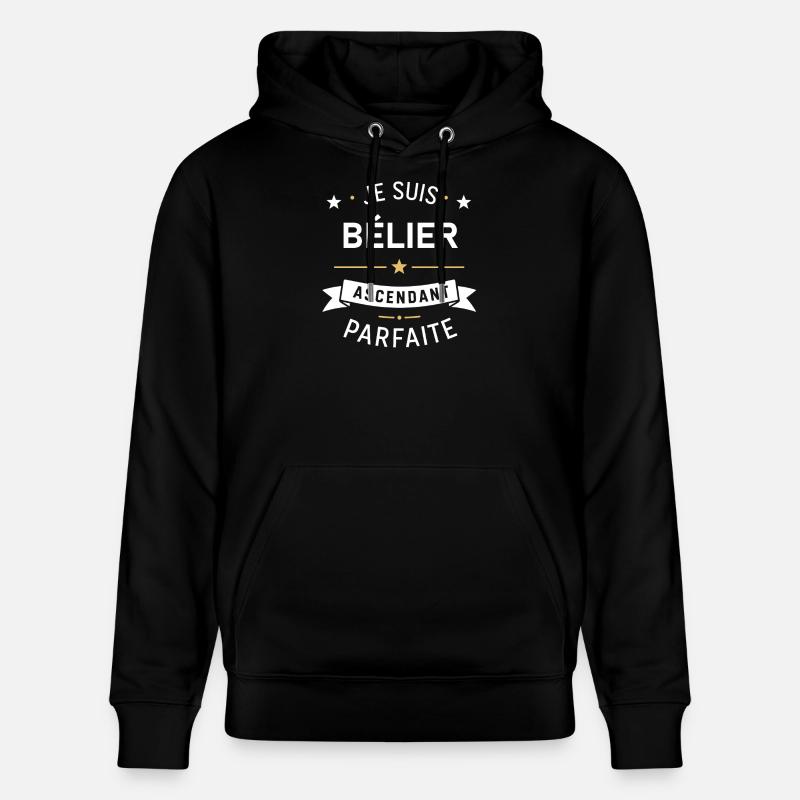 Bélier Ascendant Parfaite - Sweat à capuche bio CRUISER Stanley/Stella Unisexe - noir