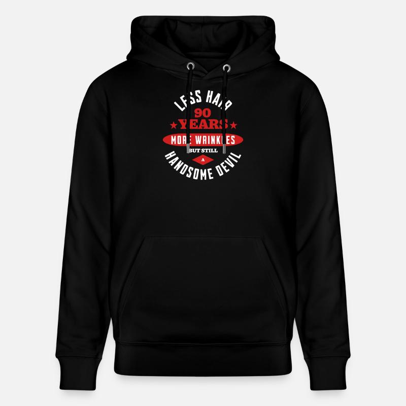 90 Years Handsome Devil - Stanley/Stella CRUISER Unisex Organic Hoodie - black