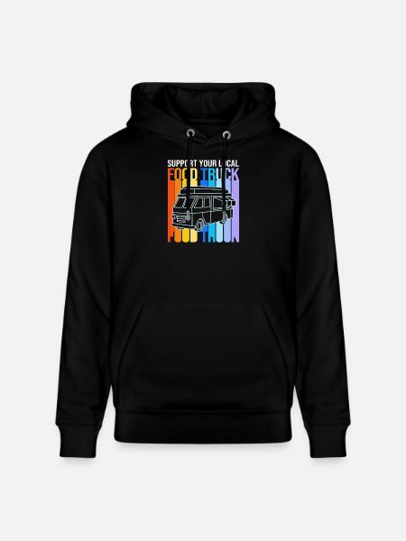 Snack Food Truck - Stanley/Stella CRUISER Unisex Organic Hoodie - black