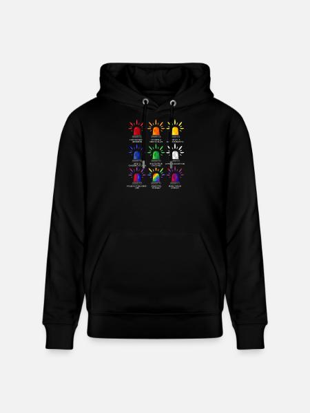 Sirenen Rundumkennleuchten Übersicht - Stanley/Stella Unisex Bio-Hoodie CRUISER - Schwarz