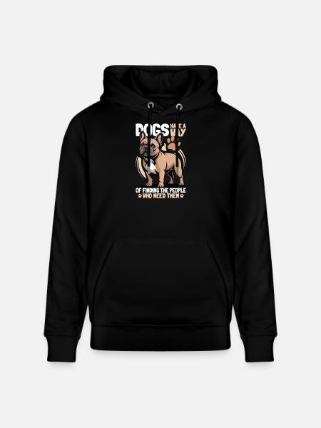 French Bulldog Frenchie Dog Breed - Stanley/Stella CRUISER Unisex Organic Hoodie - black