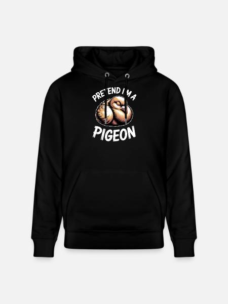 Dove Sayings Birds Funny Doves Gift - Stanley/Stella CRUISER Unisex Organic Hoodie - black
