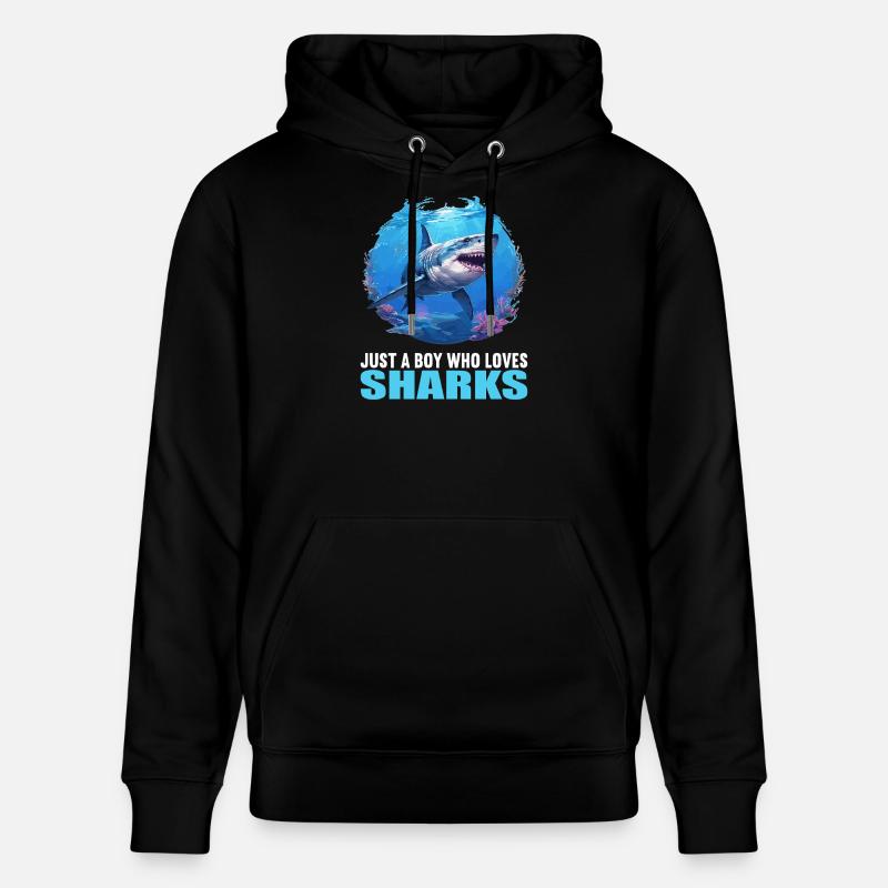 Requins Requin - Sweat à capuche bio CRUISER Stanley/Stella Unisexe - noir