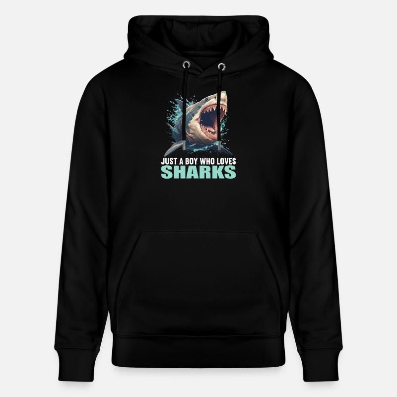 Requins Requin - Sweat à capuche bio CRUISER Stanley/Stella Unisexe - noir
