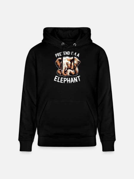 Elephant Sayings Elephant Funny Elephant Gift - Stanley/Stella CRUISER Unisex Organic Hoodie - black