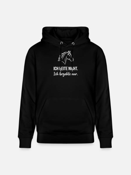 Pferdekopf Humor Spruch - Stanley/Stella Unisex Bio-Hoodie CRUISER  - Schwarz
