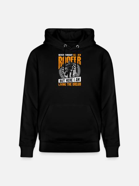 Roofer: Living the Dream Craftsman Crafts - Stanley/Stella CRUISER Unisex Organic Hoodie - black
