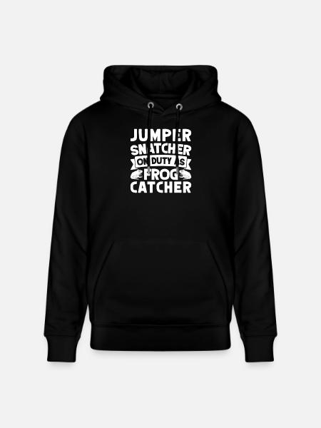 Frog Catcher Jumper Snatcher Frog - Stanley/Stella CRUISER Unisex Organic Hoodie - black