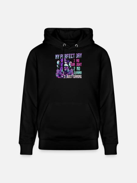 Pastel Goth Soft Goth Gaming Gamer - Stanley/Stella CRUISER Unisex Organic Hoodie - black