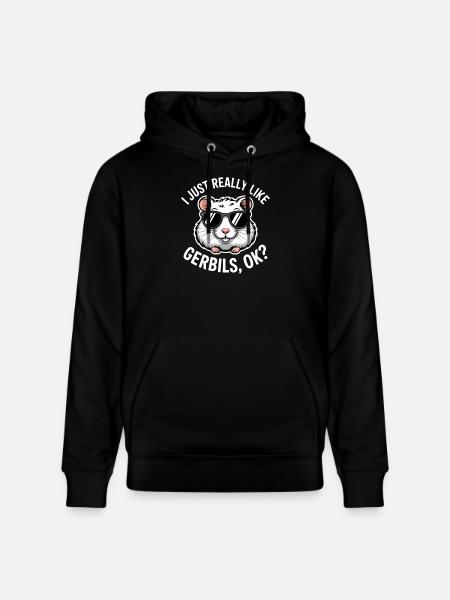 Mongolian racing rat sayings gerbil gift - Stanley/Stella CRUISER Unisex Organic Hoodie - black