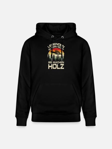 Legenden machen Holz - Stanley/Stella Unisex Bio-Hoodie CRUISER  - Schwarz