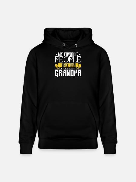 Call Me Grandpa Banner - Stanley/Stella CRUISER Unisex Organic Hoodie - black