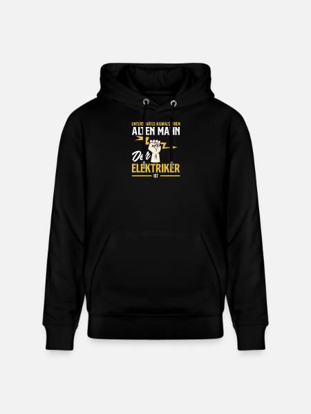 Alter Mann Der Elektriker Ist - Stanley/Stella Unisex Bio-Hoodie CRUISER  - Schwarz