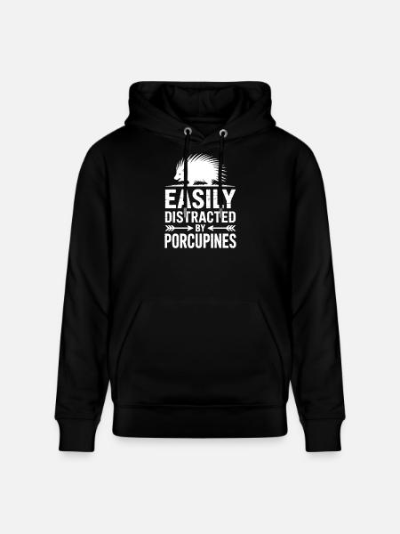 Porcupine Sayings Porcupine Gift - Stanley/Stella CRUISER Unisex Organic Hoodie - black