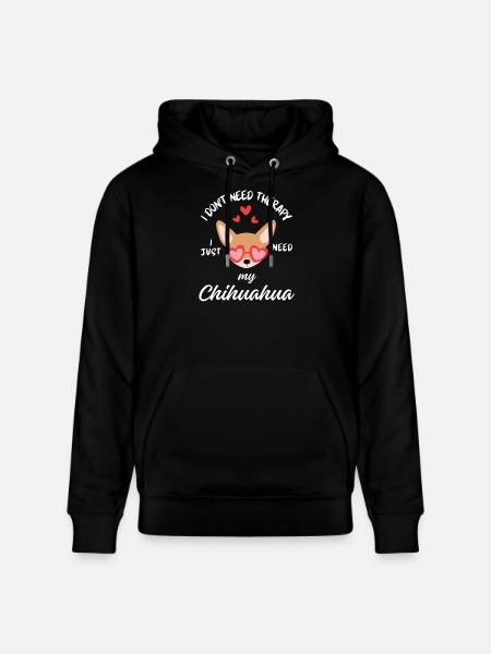Chihuahua Therapy Dog - Stanley/Stella CRUISER Unisex Organic Hoodie - black