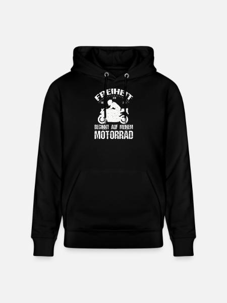 Freiheit Motorrad - Stanley/Stella Unisex Bio-Hoodie CRUISER - Schwarz